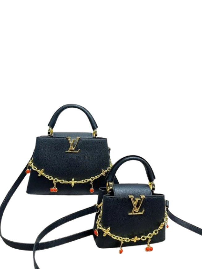 Louis Vuitton Capucines black calfskin handbag