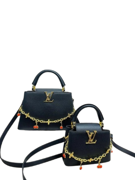 Louis Vuitton Capucines black calfskin handbag