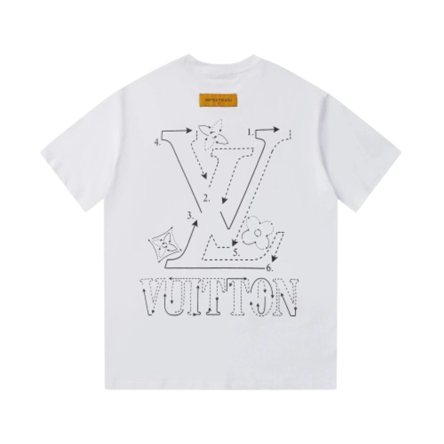 lv printed crew neck short sleeve tee