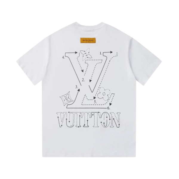 lv printed crew neck short sleeve tee