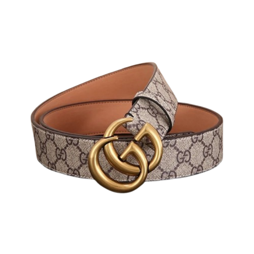Gucci,interlocking G embossed pin buckle belt