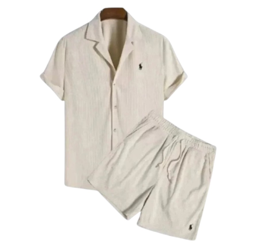 Polo Ralph Lauren，lapel short-sleeve and shorts casual set