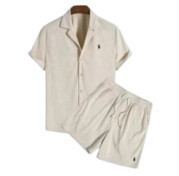 Polo Ralph Lauren,lapel short-sleeve and shorts casual set